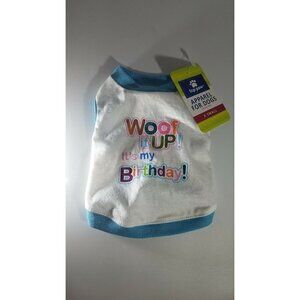 Pet Dog  Birthday Tshirt Size Xs Blue & White